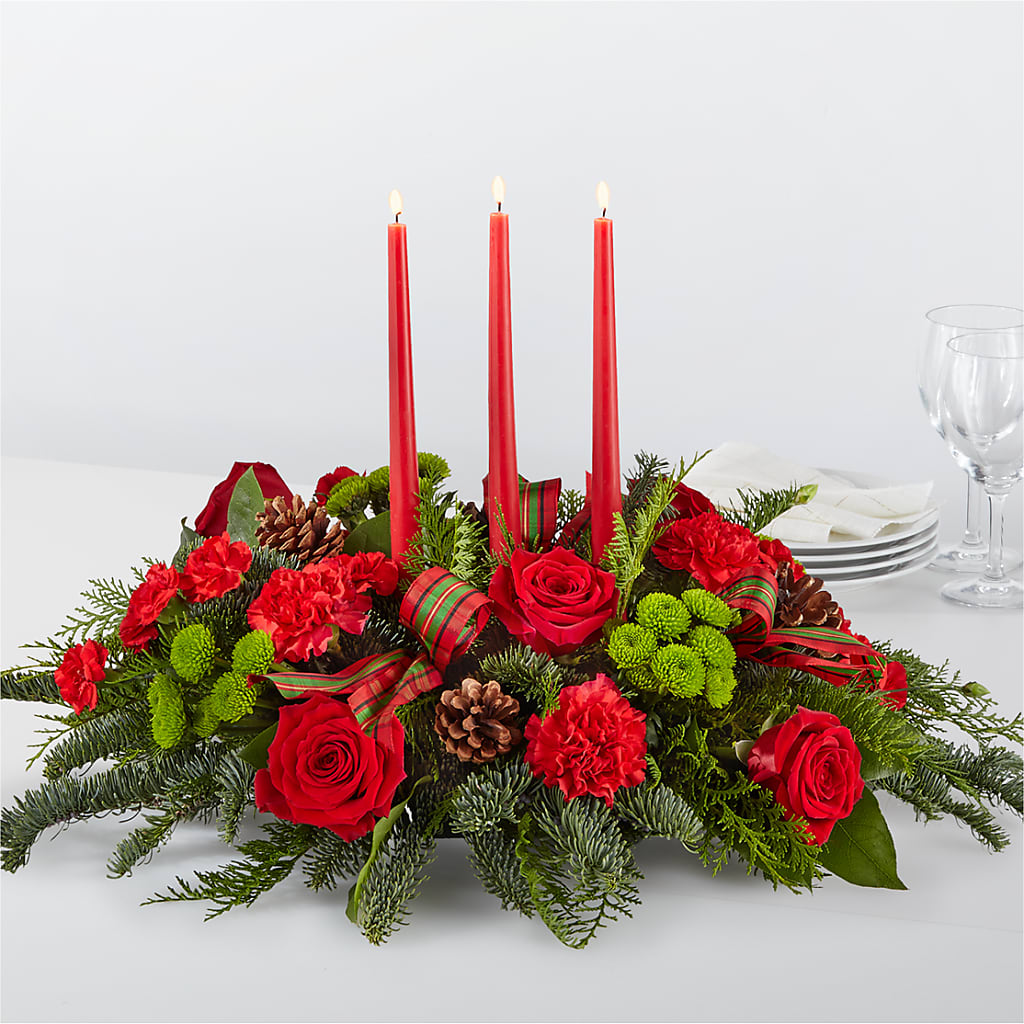 By the Candlelight Centerpiece – Bloom N Grow Floral Design, Atascadero CA