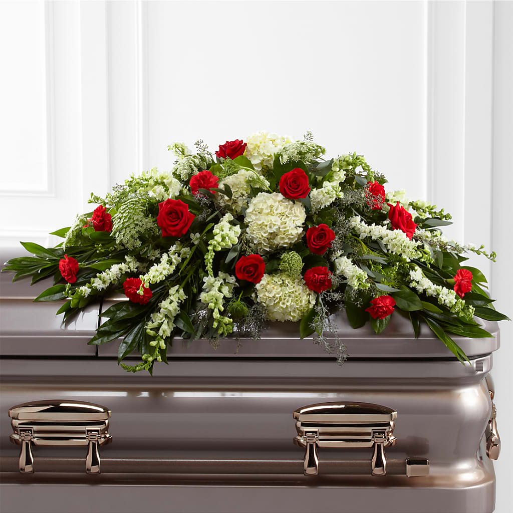 Sincerity Casket Spray – Bloom N Grow Floral Design, Atascadero CA