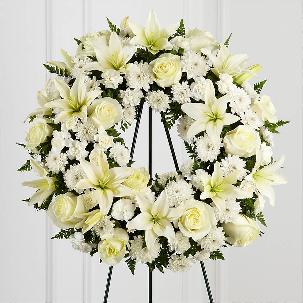 Treasured Tribute Wreath – Bloom N Grow Floral Design, Atascadero CA