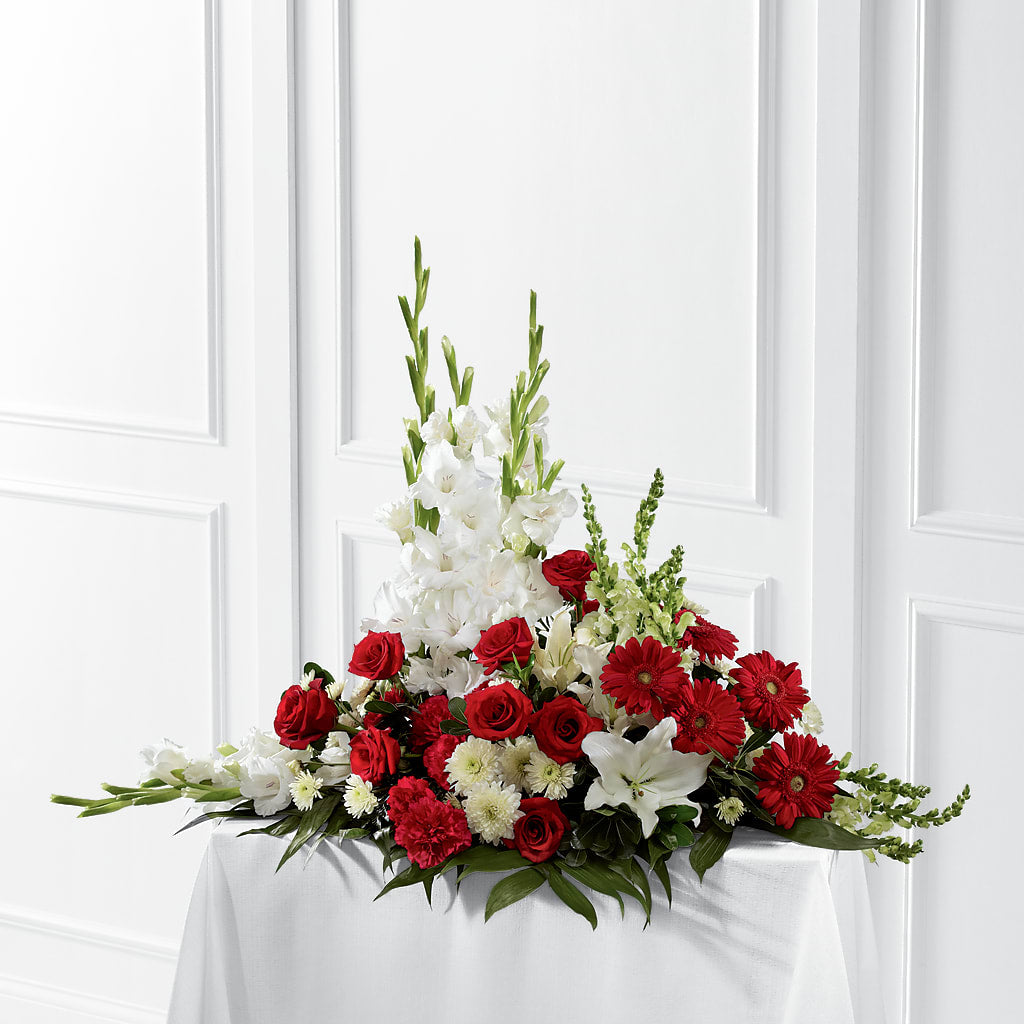 Crimson & White Arrangement – Bloom N Grow Floral Design, Atascadero CA