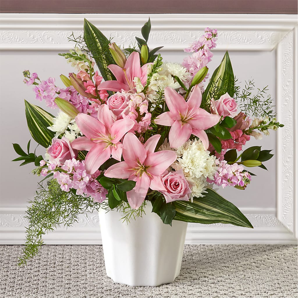 Simply Serene Floor Basket – Bloom N Grow Floral Design, Atascadero CA