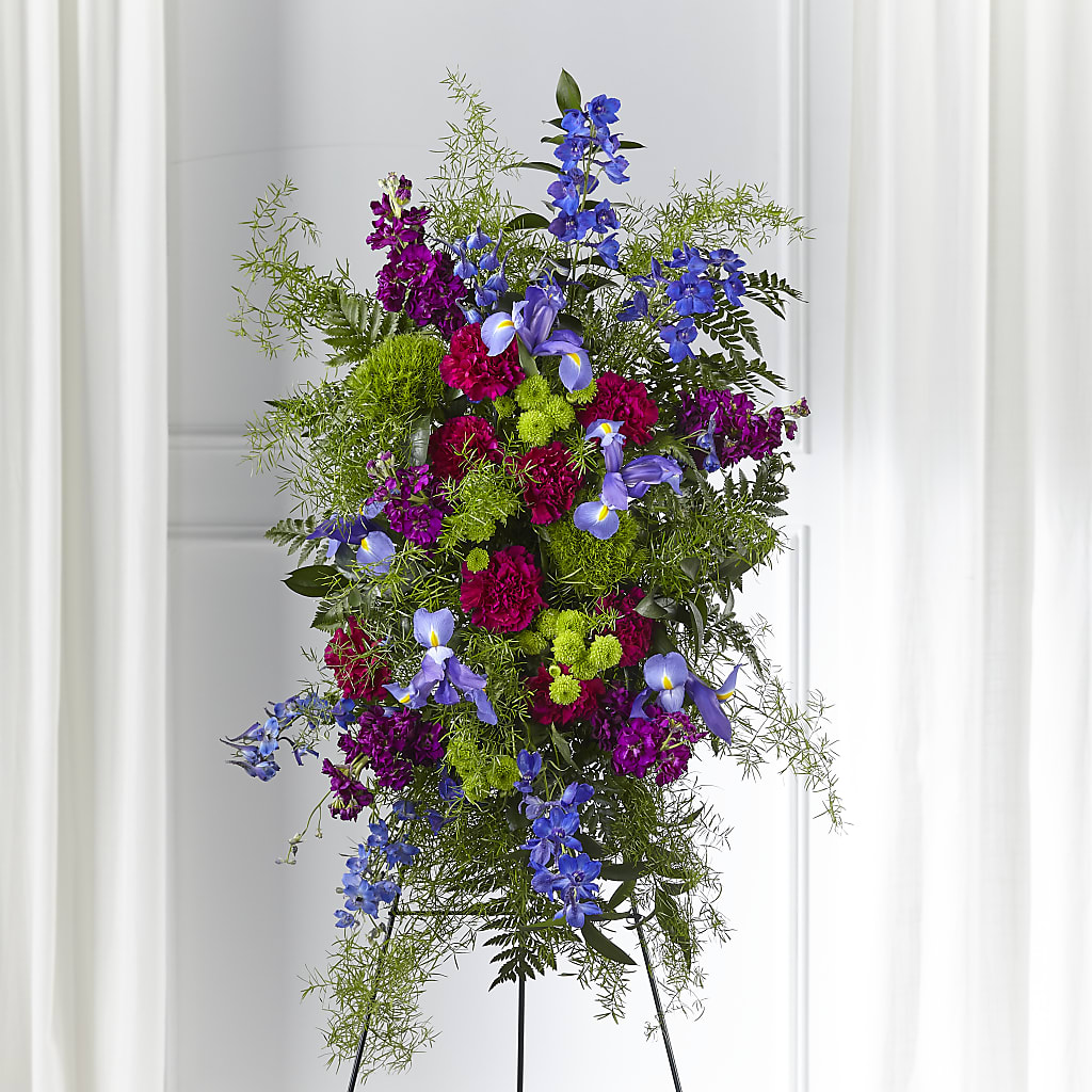 Heavenly Skies Standing Spray – Bloom N Grow Floral Design, Atascadero CA