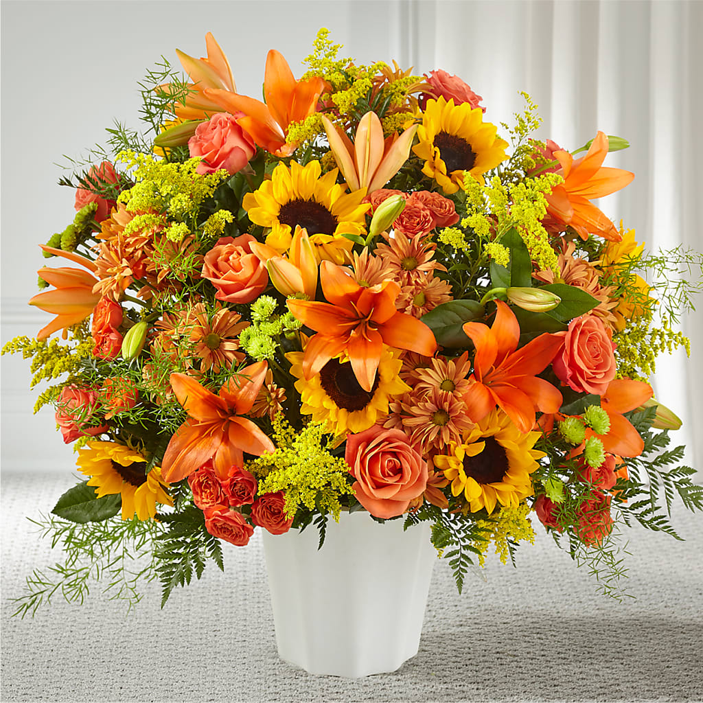 Harvest Thoughts Floor Basket – Bloom N Grow Floral Design, Atascadero CA