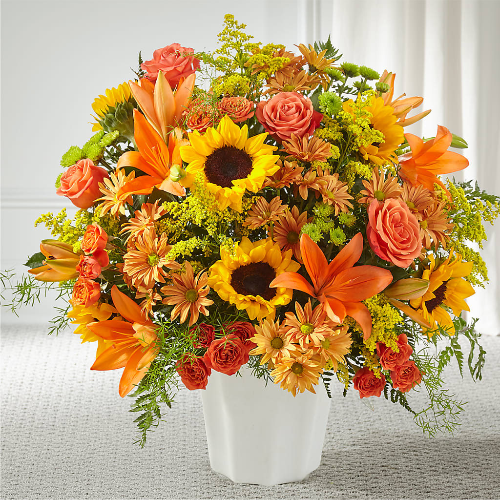 Harvest Thoughts Floor Basket – Bloom N Grow Floral Design, Atascadero CA