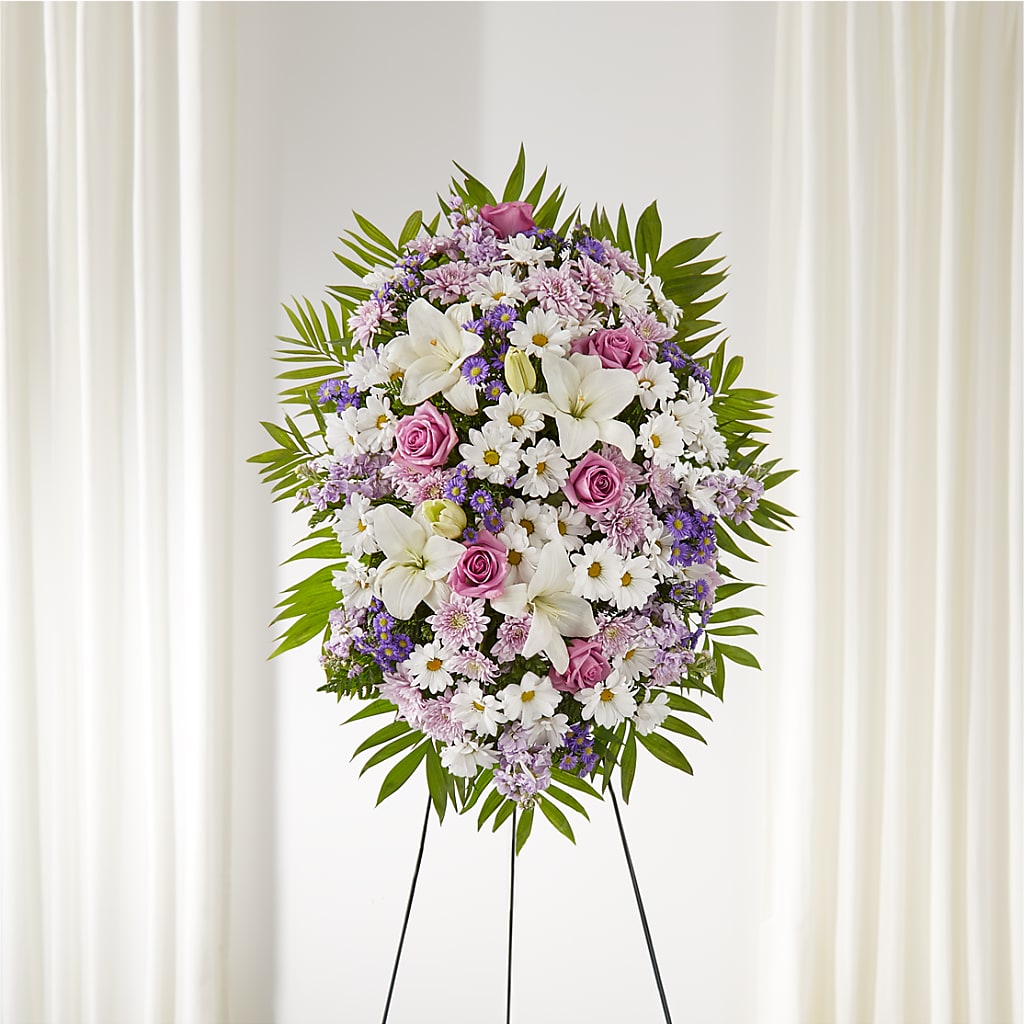 Surrounded by Love Standing Spray – Bloom N Grow Floral Design, Atascadero CA