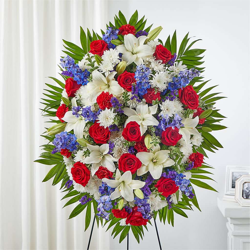 Cherished Service Standing Spray – Bloom N Grow Floral Design, Atascadero CA
