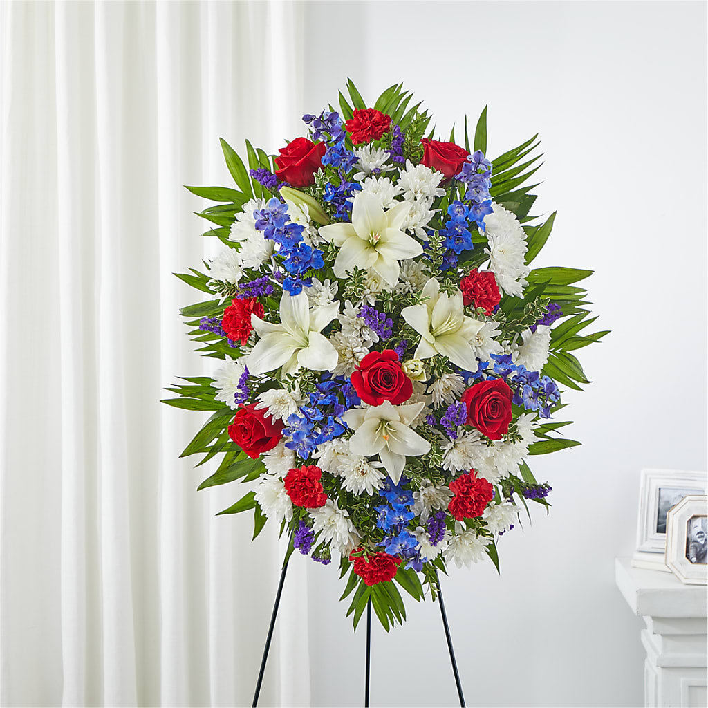 Cherished Service Standing Spray – Bloom N Grow Floral Design, Atascadero CA