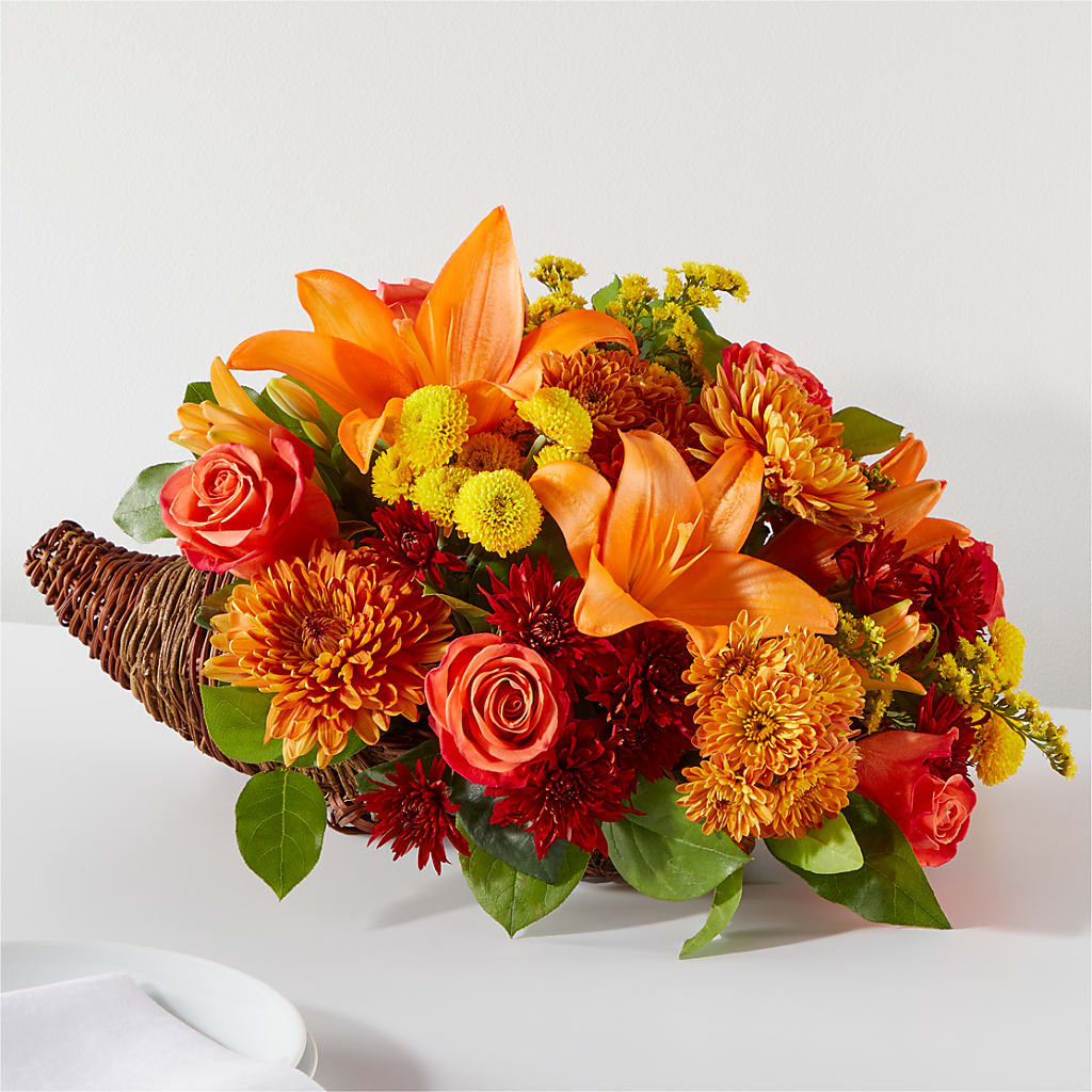 Bouquet of Blessings Cornucopia – Bloom N Grow Floral Design, Atascadero CA