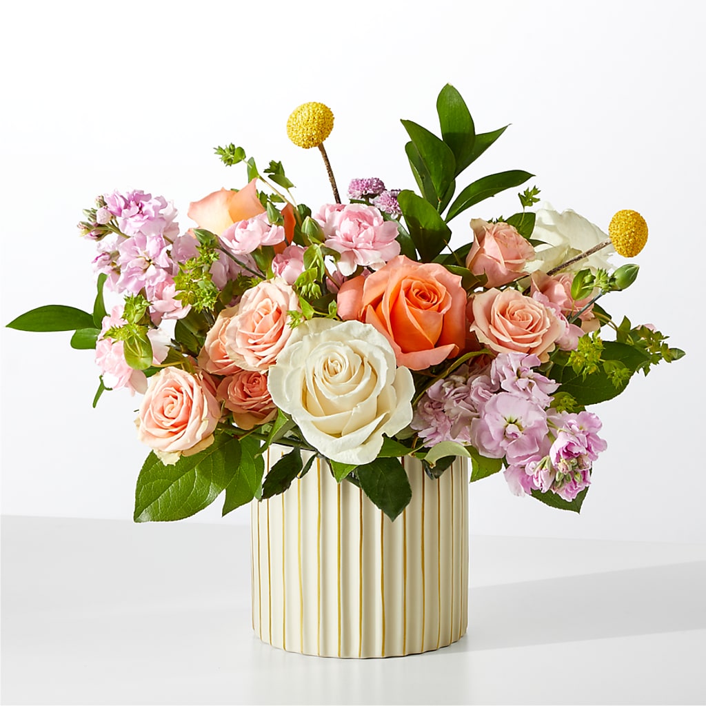 French Market Bouquet with Ivory Vase – Bloom N Grow Floral Design, Atascadero CA
