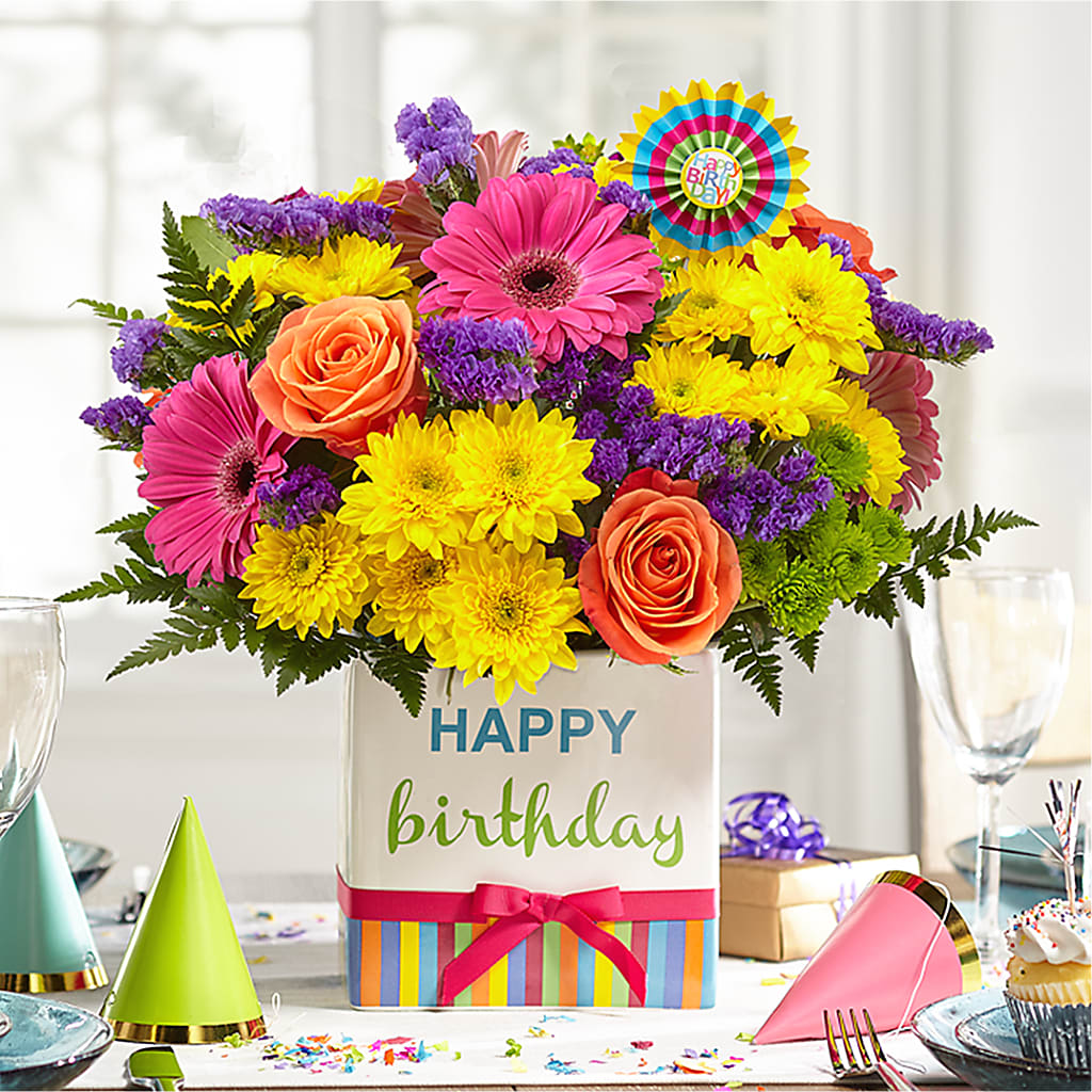 Birthday Brights Bouquet –  Bloom N Grow Floral Design, Atascadero CA