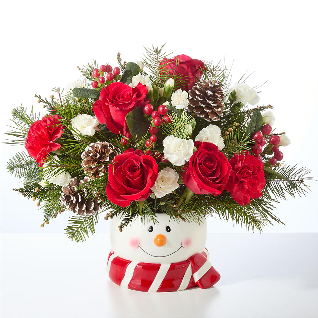Jolly Snowman Bouquet –  Bloom N Grow Floral Design, Atascadero CA