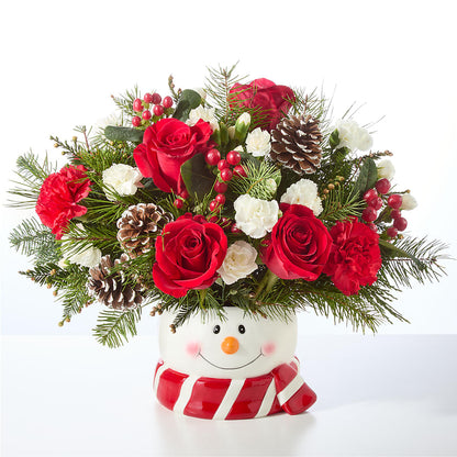 Jolly Snowman Bouquet –  Bloom N Grow Floral Design, Atascadero CA