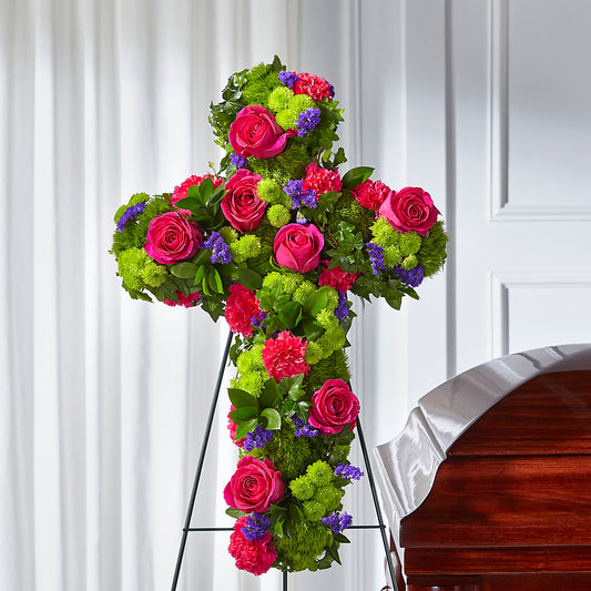 Tribute Rose Floral Cross –  Bloom N Grow Floral Design, Atascadero CA