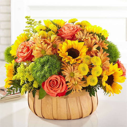 Harvest Sunflower Basket –  Bloom N Grow Floral Design, Atascadero CA