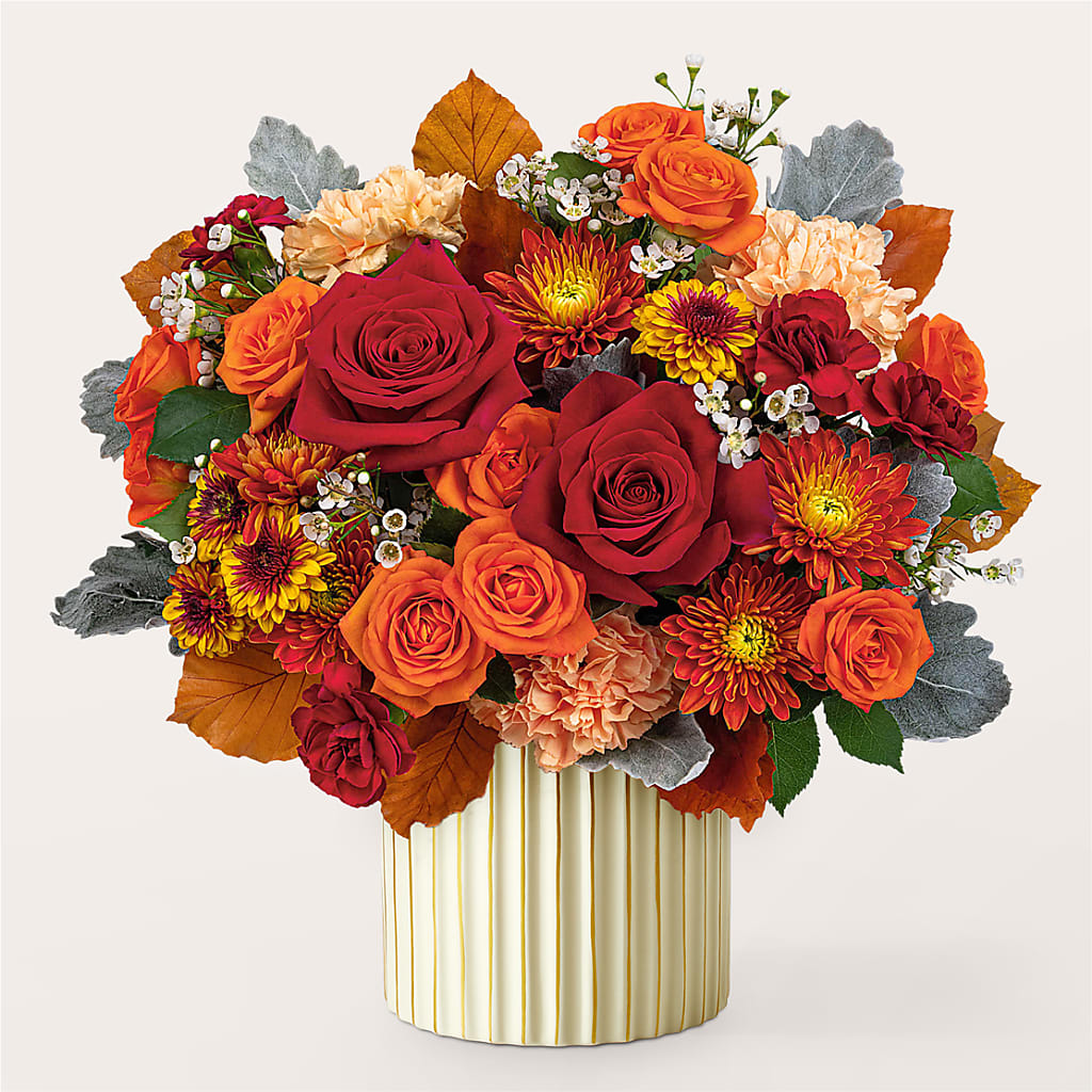 Merlot Bouquet with Ivory Vase –  Bloom N Grow Floral Design, Atascadero CA